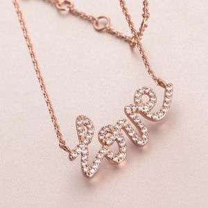 Henri Bendel Love Necklace rose gold